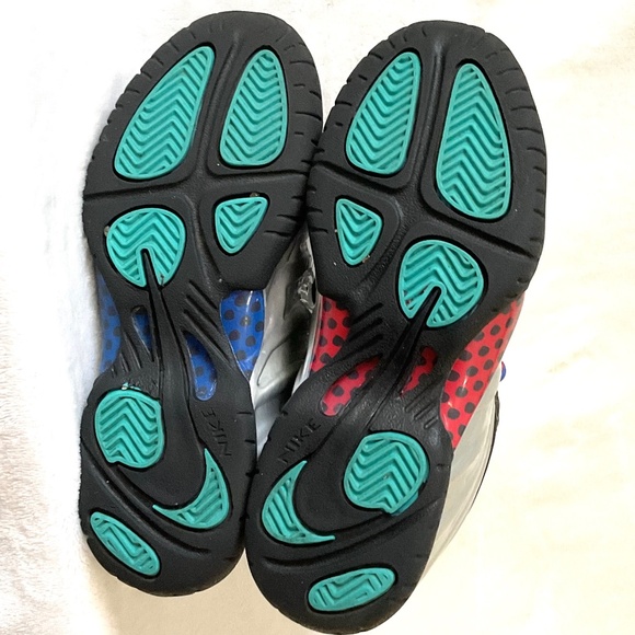 Nike Little Posite One PS Metallic Silver Dusty Cactus Kids Foamposite Sz 13C - Picture 12 of 14